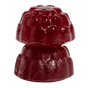 Gummies with a textured surface on a white background