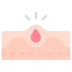 Skin with Pimple Icon.